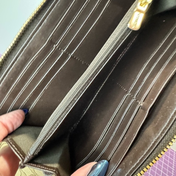 Coach Kelsey satchel in signature jacquard with leather trim w/matching wallet - Picture 6 of 9